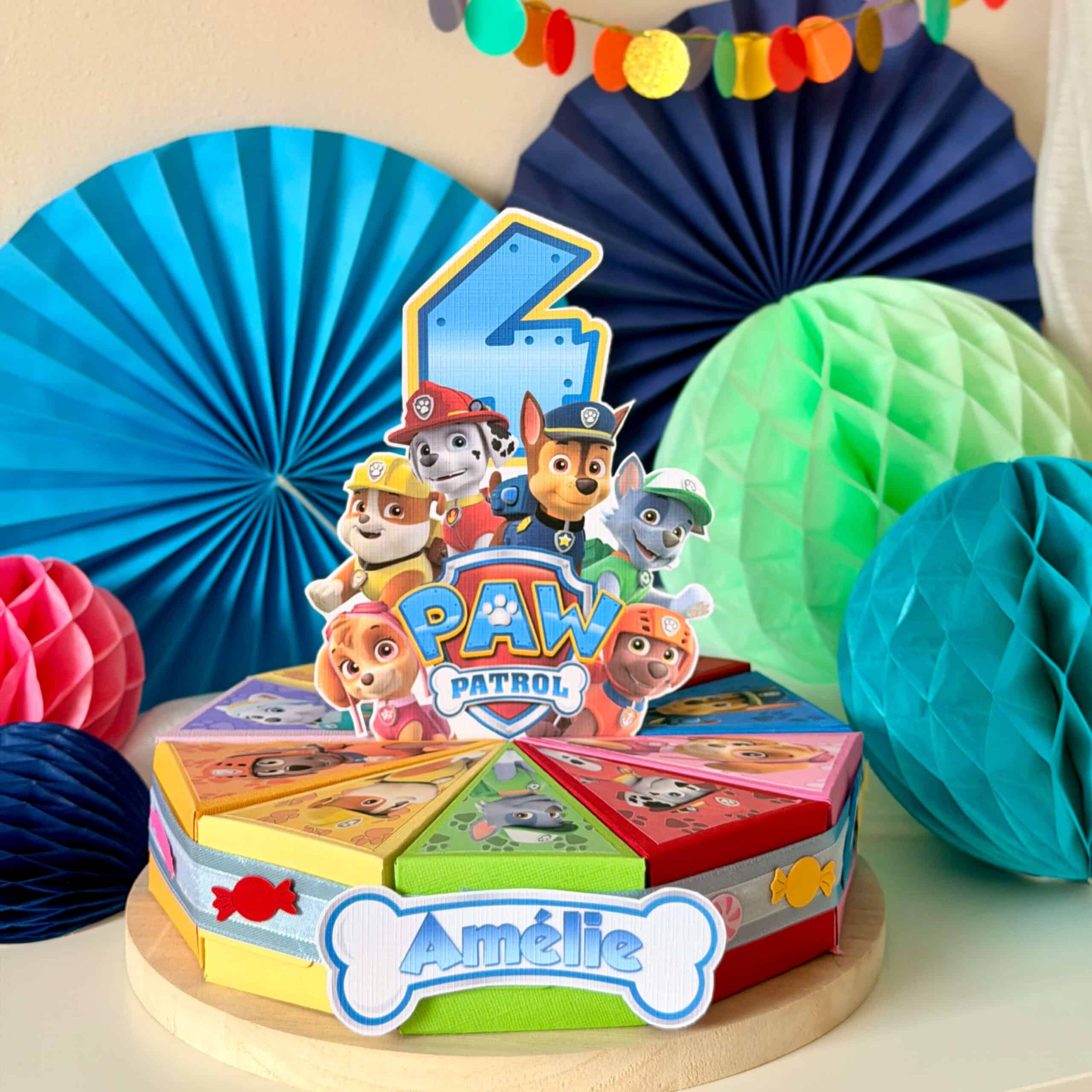 Taart Paw Patrol Kindertraktatie Paw Patrol – vrolijke doosjes in cirkel