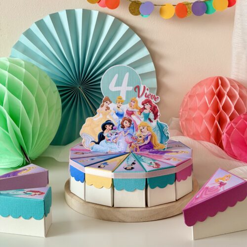 taartpunt doosjes Disney Princess voor schooltraktatie